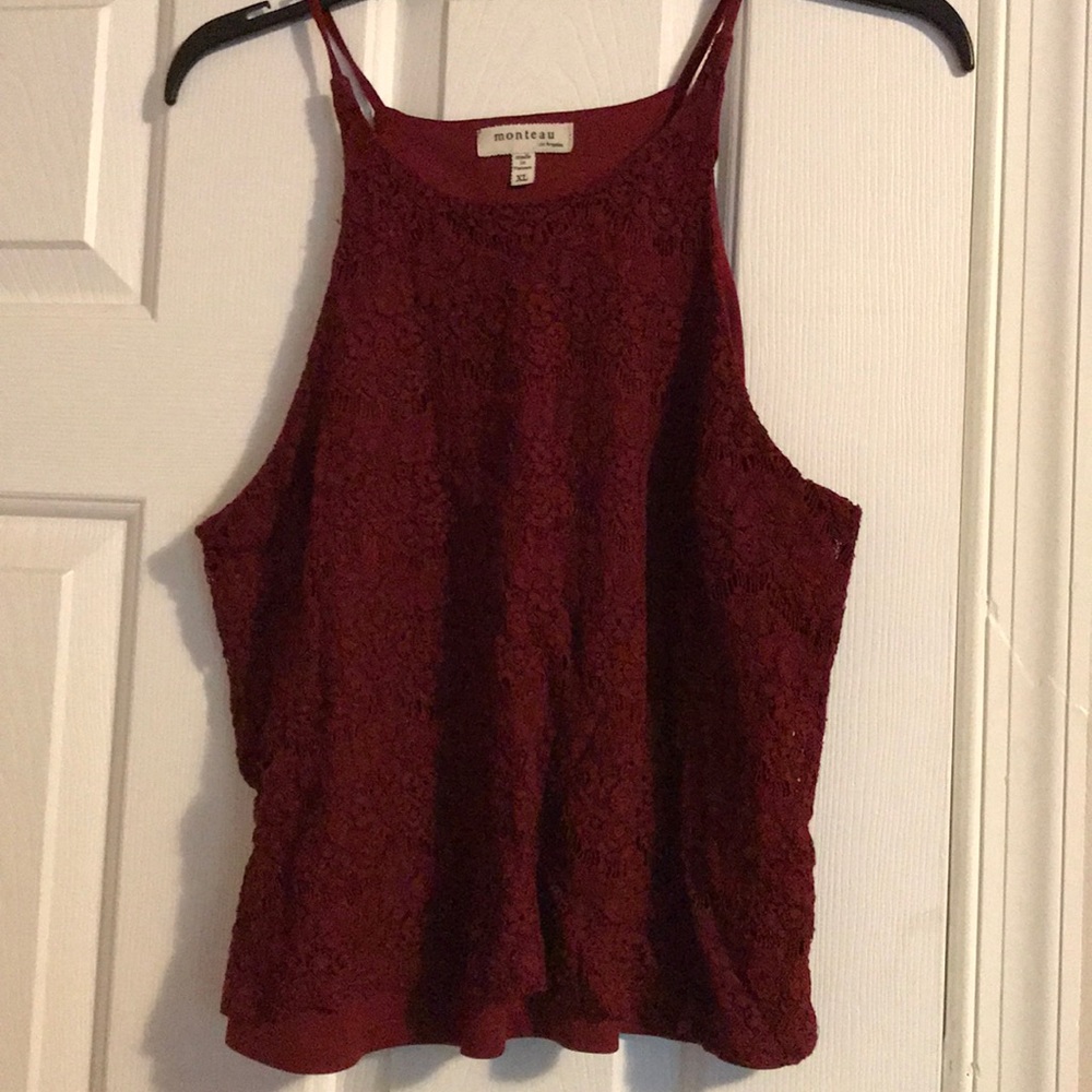 Red lace  tank top